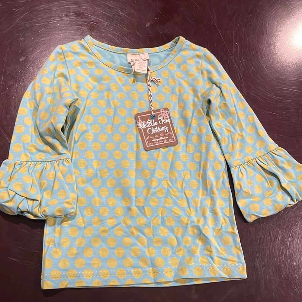 Matilda Jane girls top size 4 NWT bubble sleeves